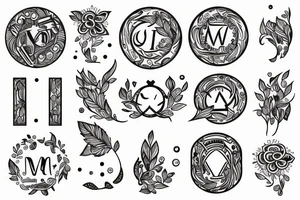 Virgo m symbol tattoo idea