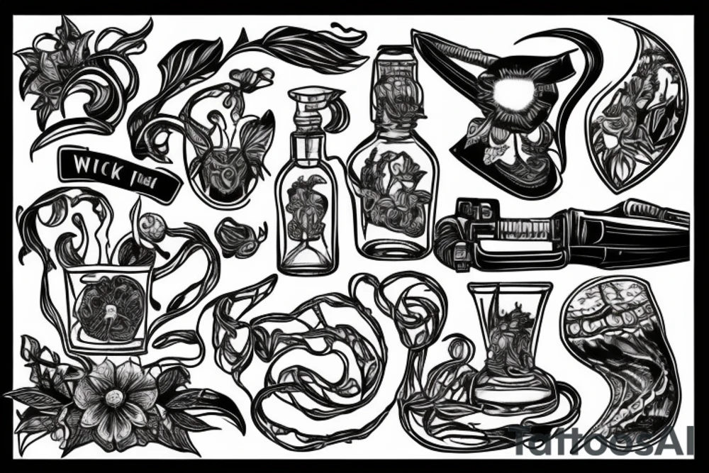 Ak47, Glass of whysky, friends tattoo tattoo idea