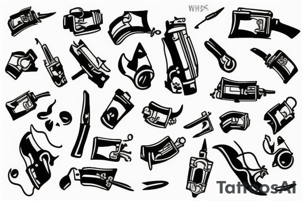 Ak47, whysky, matching tattoo tattoo idea