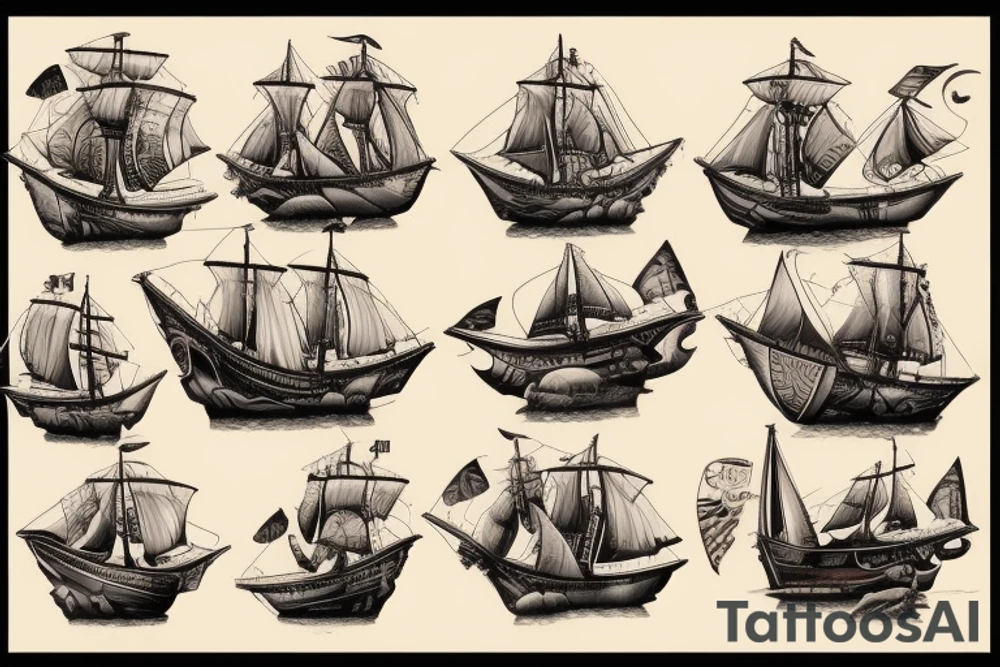 Nautilus attacking ship tattoo idea