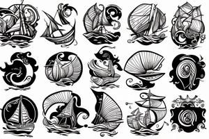 Nautilus attacking ship tattoo idea