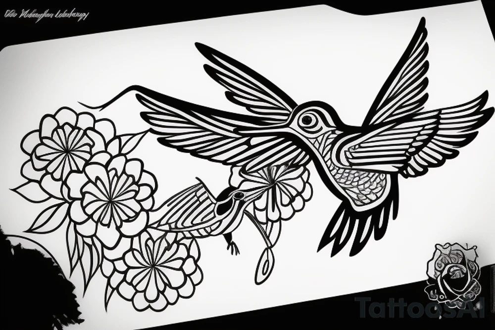 Hummingbird memorial for Grandma. Her nickname is Gema tattoo idea