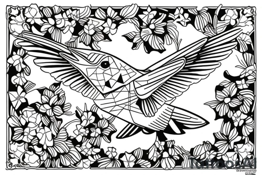 Hummingbird memorial for Grandma. Her nickname is Gema tattoo idea