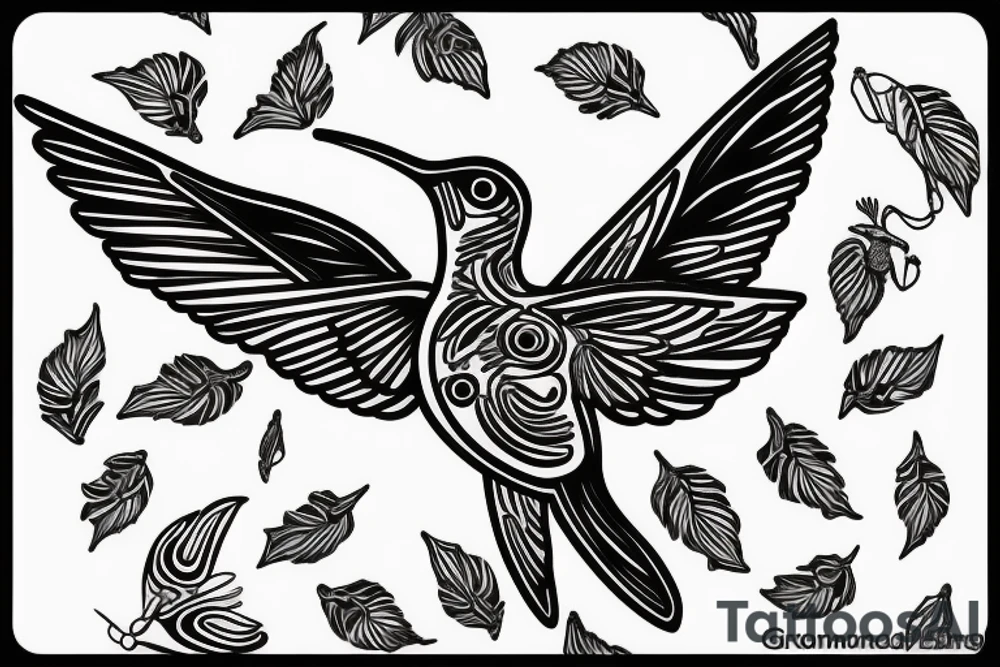 Hummingbird memorial for Grandma. Her nickname is Gema tattoo idea