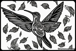 Hummingbird memorial for Grandma. Her nickname is Gema tattoo idea
