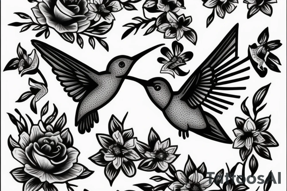 Hummingbird memorial for Grandma. Her nickname is Gema tattoo idea