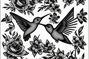Hummingbird memorial for Grandma. Her nickname is Gema tattoo idea