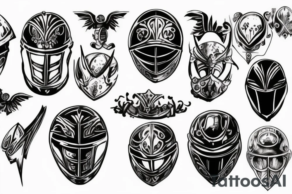 Knight helmet tattoo idea
