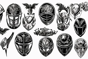 Knight helmet tattoo idea