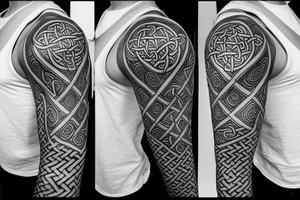 celtic sleeve knotwork tattoo idea