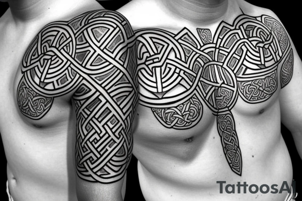 celtic sleeve knotwork tattoo idea