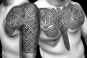 celtic sleeve knotwork tattoo idea