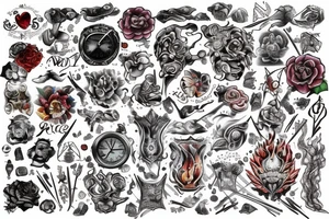Fire & Ice , time , virgo ,hell tattoo idea