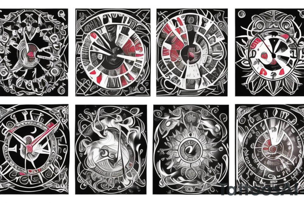 Fire & Ice , time , virgo ,hell tattoo idea