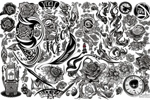 Fire & Ice , time , virgo ,hell tattoo idea