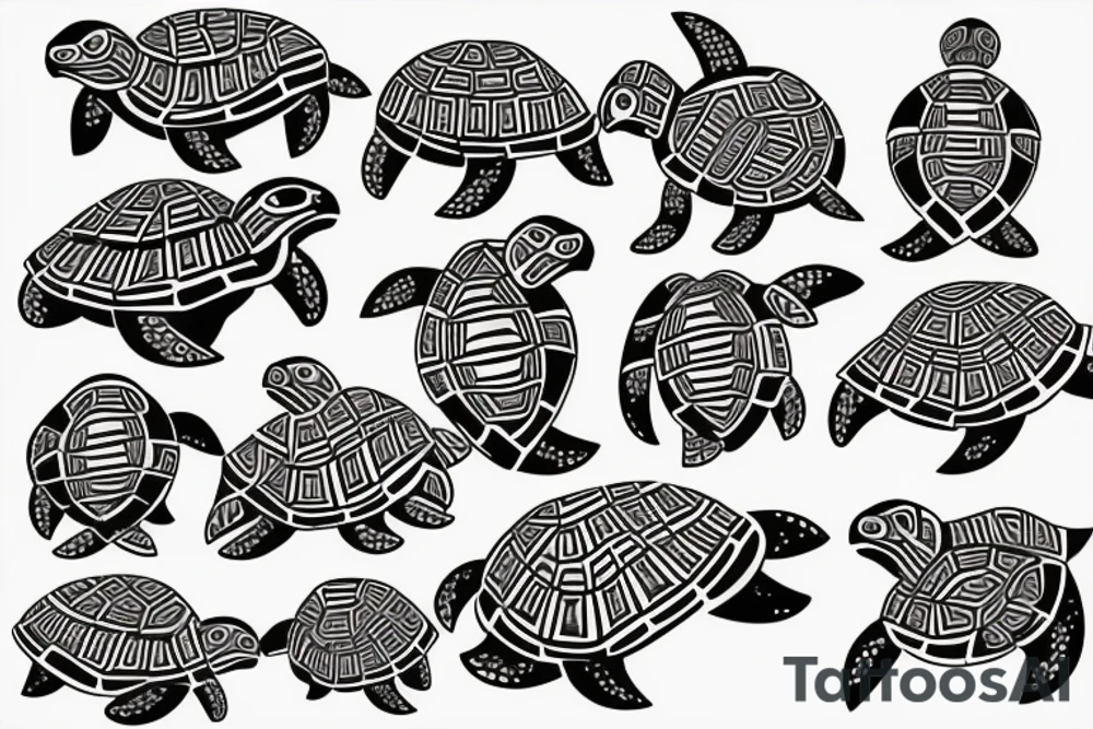 Tribal turtle tattoo idea