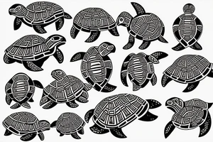 Tribal turtle tattoo idea