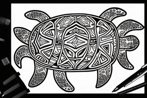 Tribal turtle tattoo idea