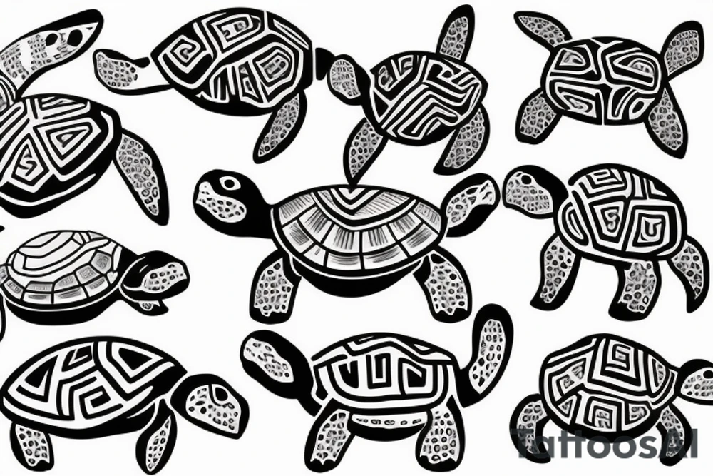 Tribal turtle tattoo idea