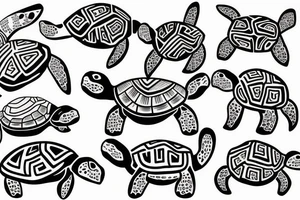 Tribal turtle tattoo idea