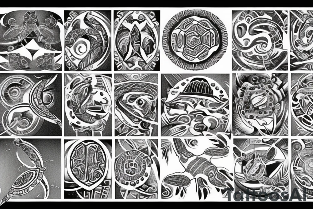 Tribal turtle tattoo idea