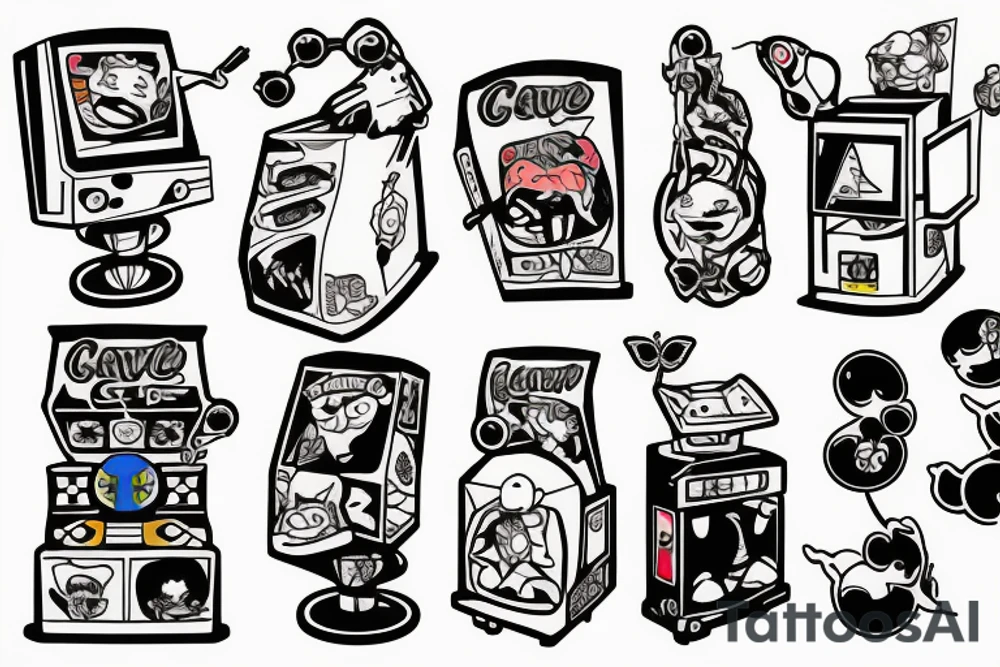 A claw machine game tattoo idea
