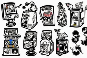 A claw machine game tattoo idea