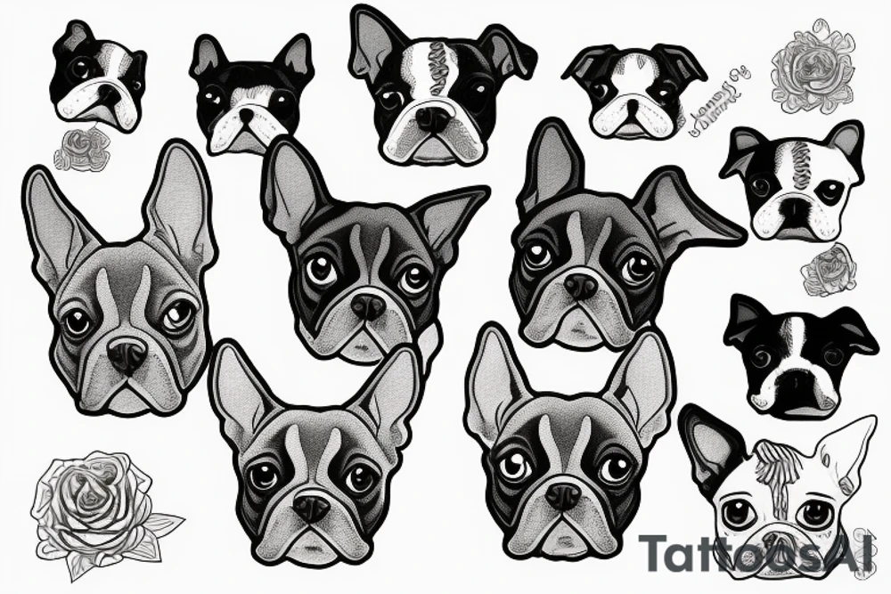 Boston terrier tattoo idea