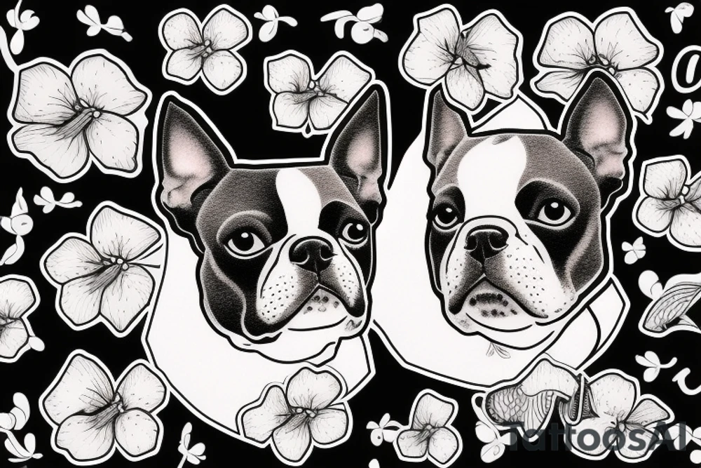 Boston terrier tattoo idea