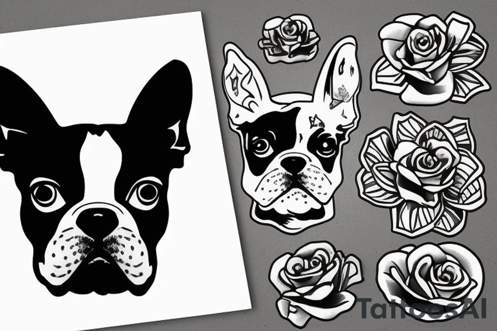 Boston terrier tattoo idea