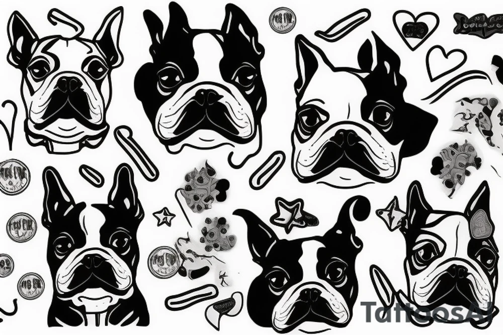 Boston terrier tattoo idea