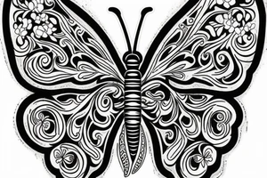 Brushwork Butterfly tattoo idea