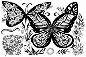 Brushwork Butterfly tattoo idea