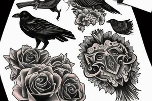 black crow tattoo idea