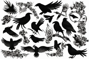 black crow tattoo idea