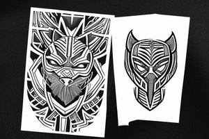 Black panther fave and Egyptian cross tattoo idea