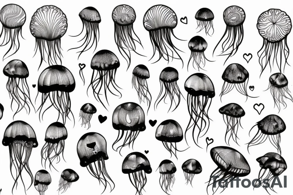 Jellyfish with a broken heart tattoo idea