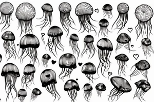 Jellyfish with a broken heart tattoo idea