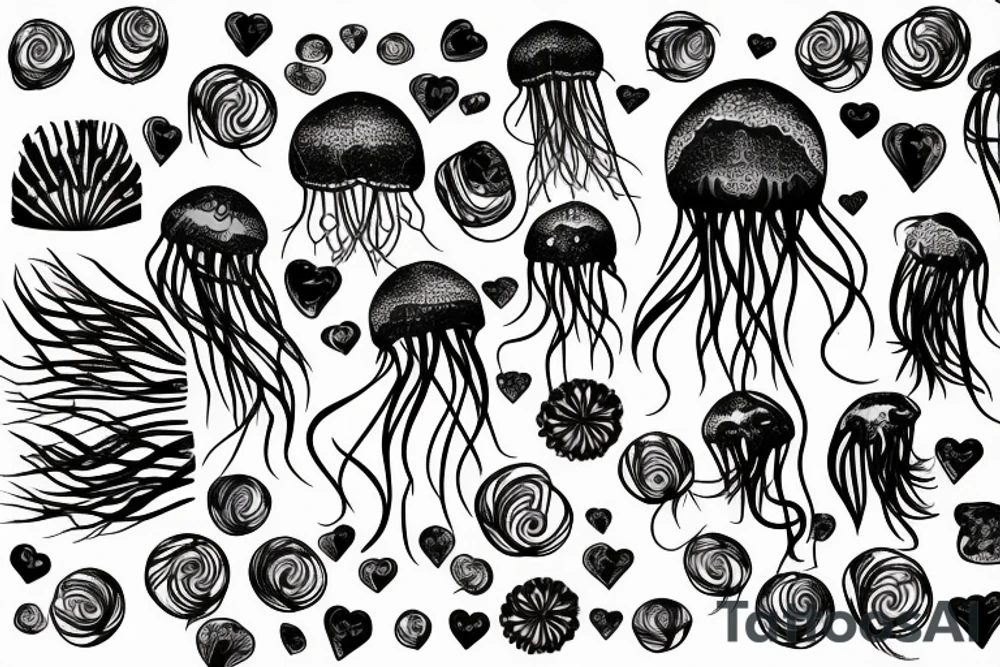 Jellyfish with a broken heart tattoo idea