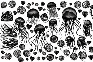 Jellyfish with a broken heart tattoo idea