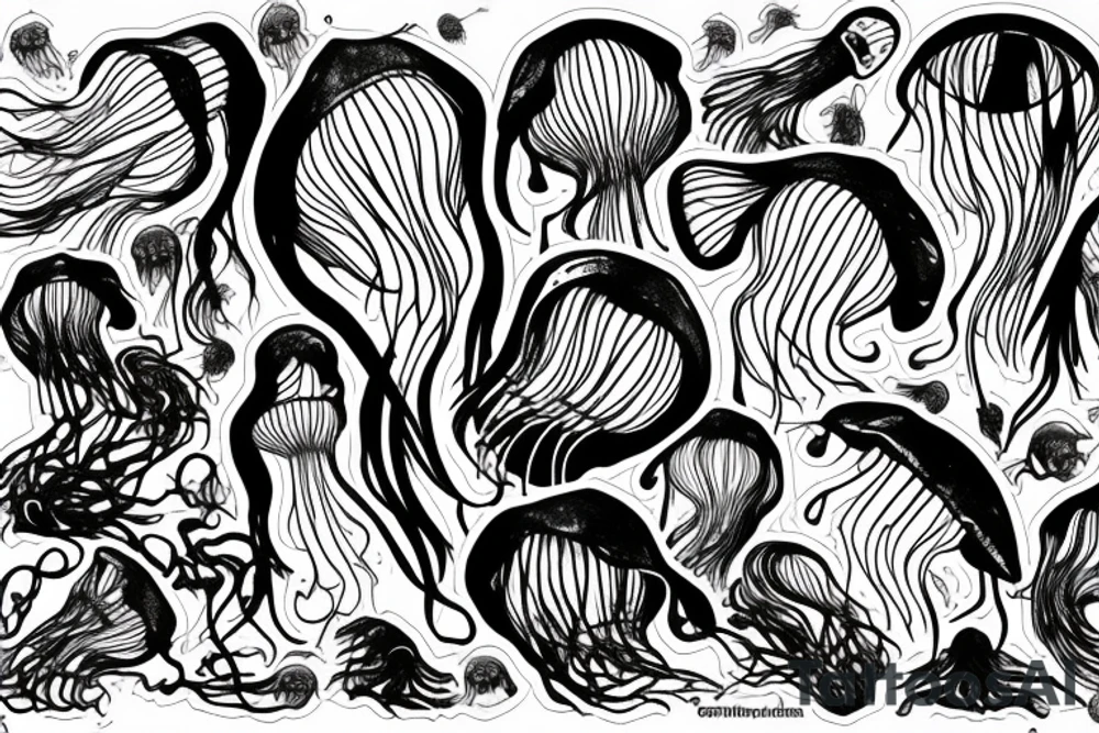 Jellyfish with a black soul tattoo idea