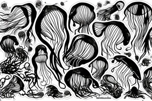 Jellyfish with a black soul tattoo idea