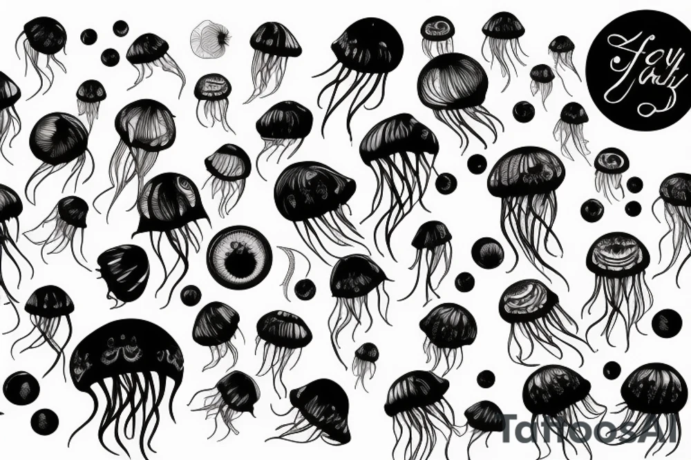 Jellyfish with a black soul tattoo idea