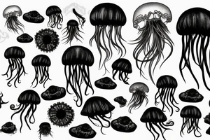 Jellyfish with a black soul tattoo idea
