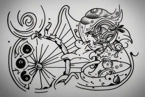 Libra minimalist tattoo idea