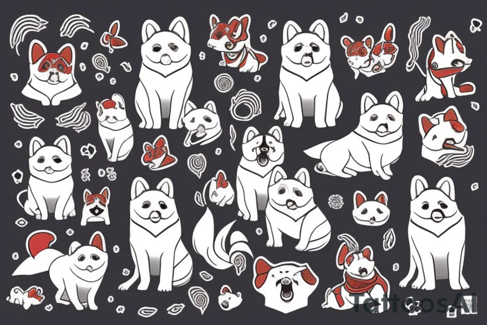 Akita inu tattoo idea