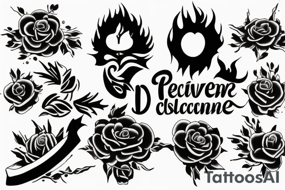 perseverance, discipline tattoo idea