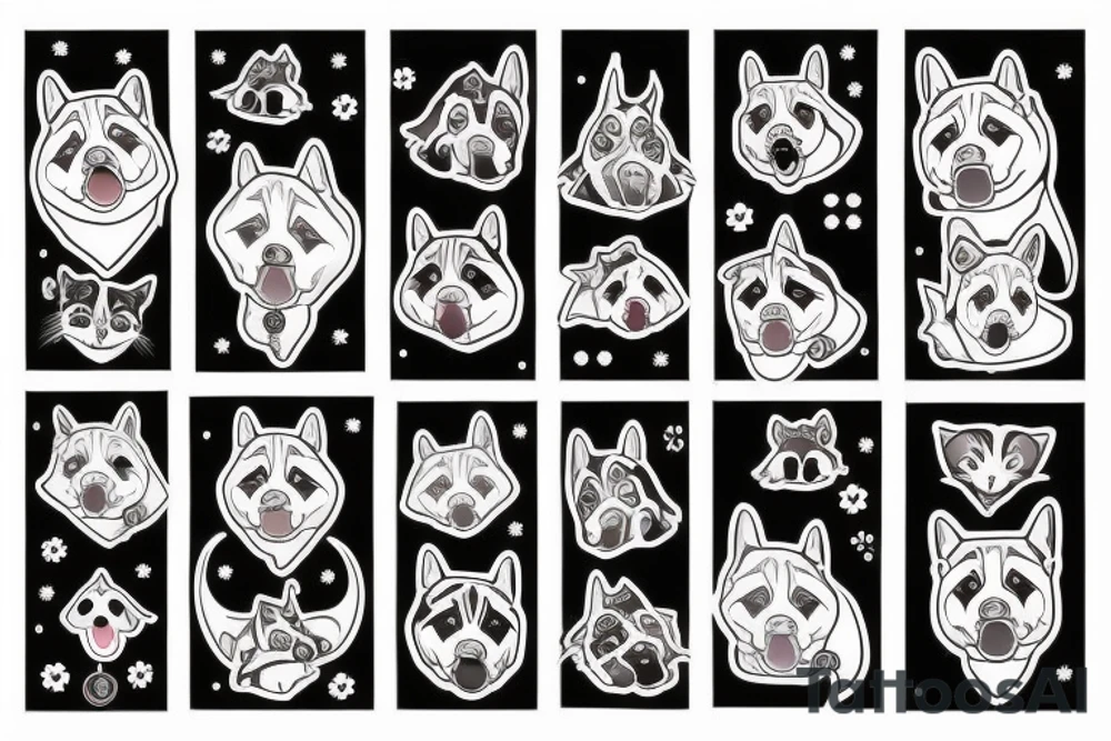 Akita inu tattoo idea