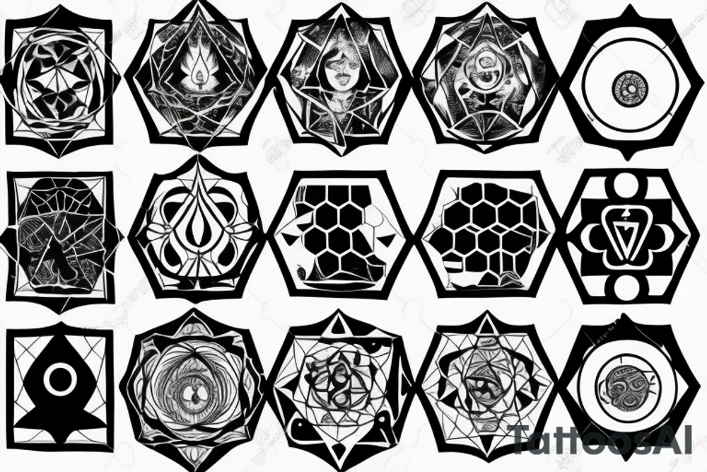 3D flat earth design, the 7 chakra’s and surrounded by a hexagonal grid tattoo idea 3D flat earth design, the 7 chakra’s and surrounded by a hexagonal grid tattoo idea
