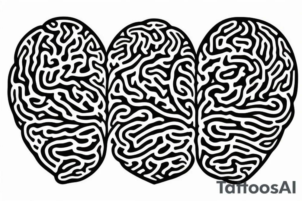 Balancing your heart and brain tattoo idea